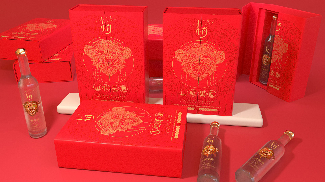十二生肖果酒包装设计