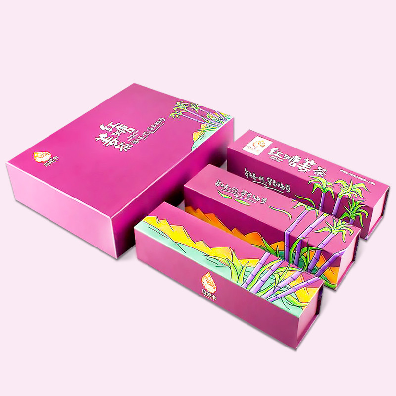 红糖姜茶礼盒包装设计定制，天地盖精装包装盒