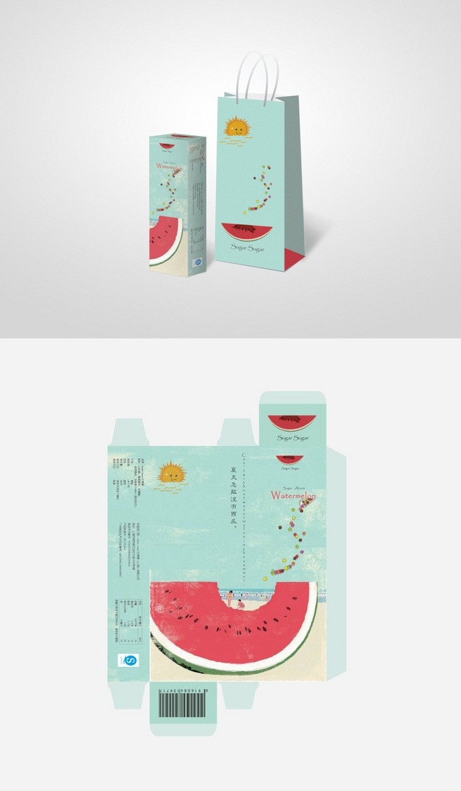 西瓜瑞士糖包装设计