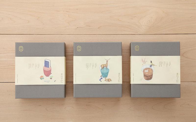 茶杯礼盒包装设计定制|一盒两装插画设计