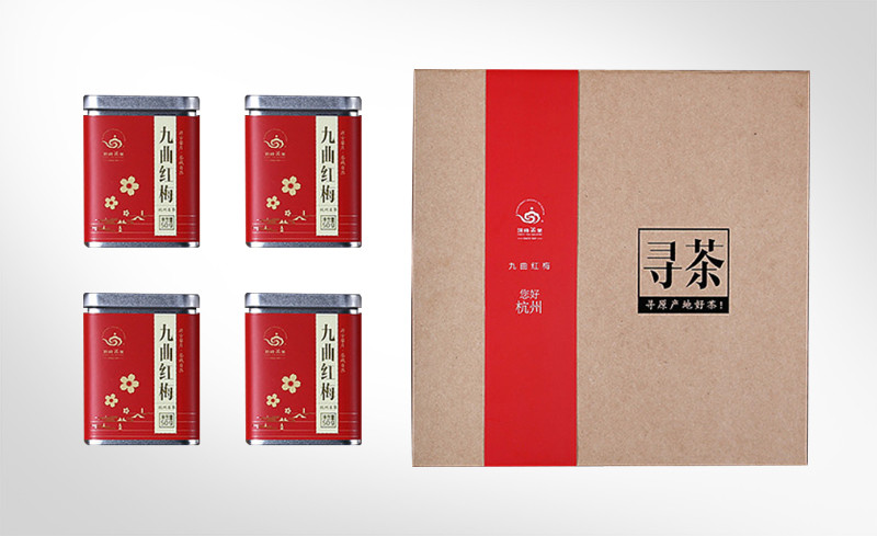 牛皮纸简约茶叶礼盒包装设计定制，系列茶叶包装盒