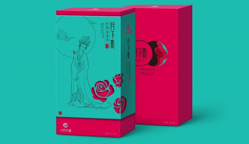 九朵玫瑰花茶包装创意设计