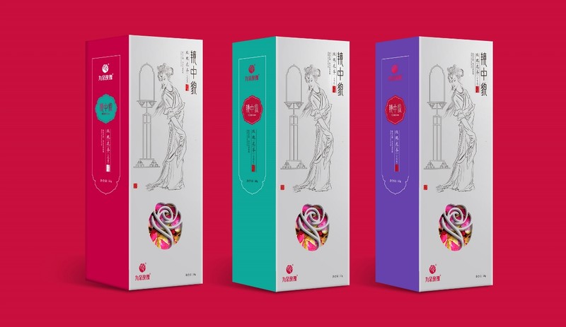 九朵玫瑰花茶包装创意设计