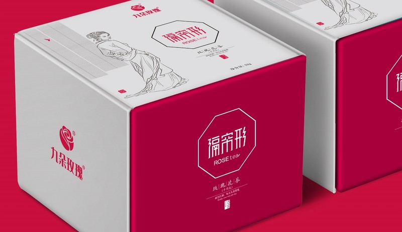 九朵玫瑰花茶包装创意设计