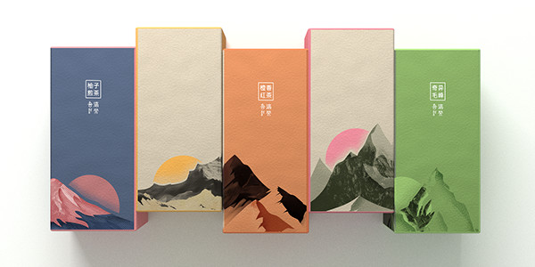 简约柚子煎茶礼盒包装设计定制|纸盒设计