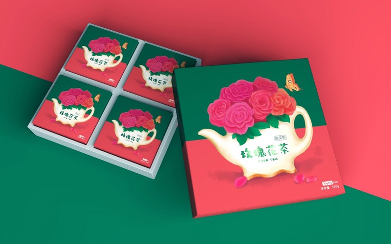 遇见真相作品「喝茶啦系列花茶」包装设计