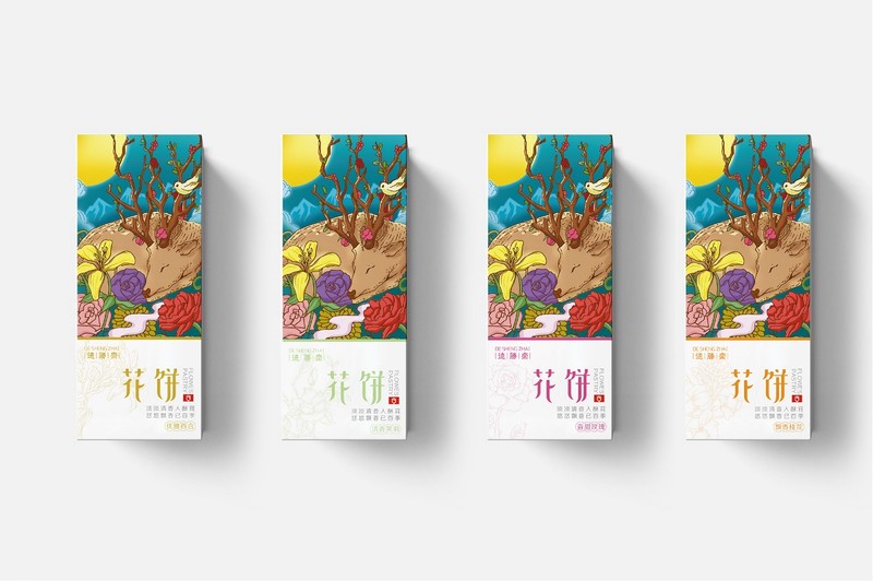 -德胜斋品牌设计-花饼包装设计