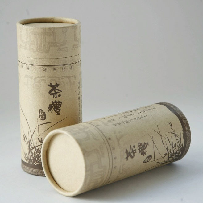 传统茶叶圆筒盒