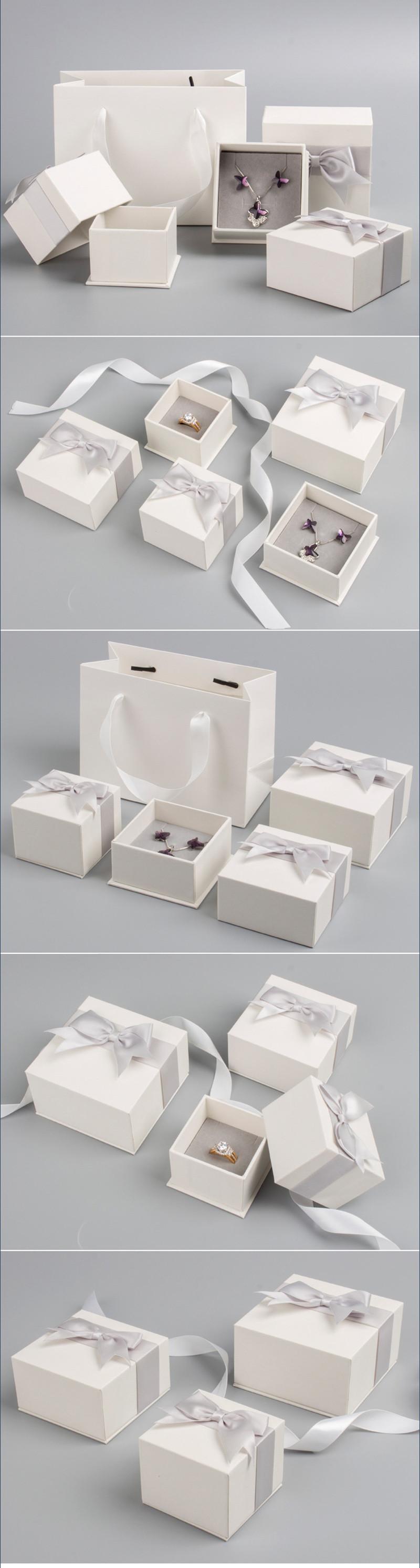 白色简约饰品礼盒包装定制