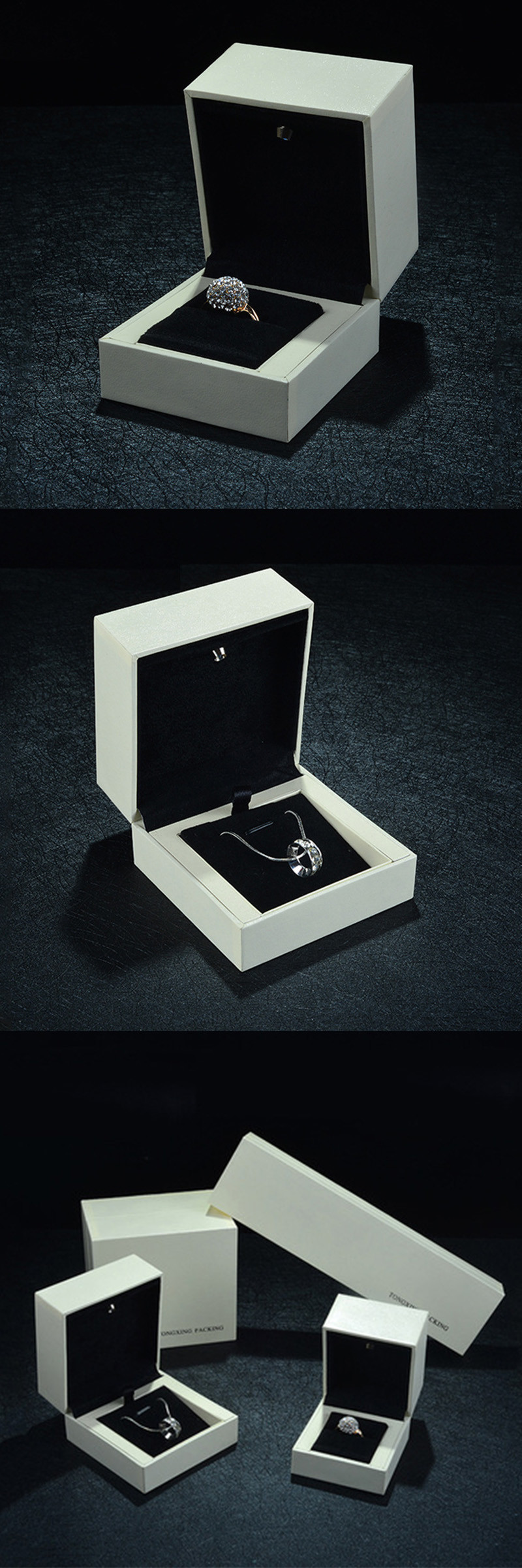 高档珠宝首饰盒定制戒指吊坠手镯项链包装盒