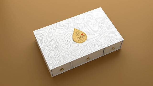创意一边三抽拉盒精装精油礼盒包装设计制作