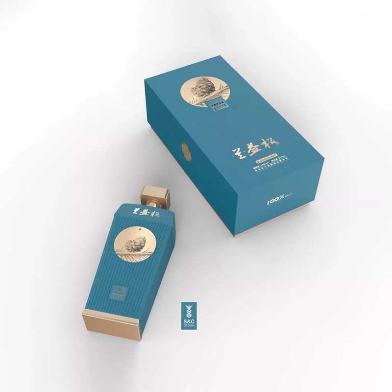 感受下精装白酒礼盒包装的美，创意酒瓶设计