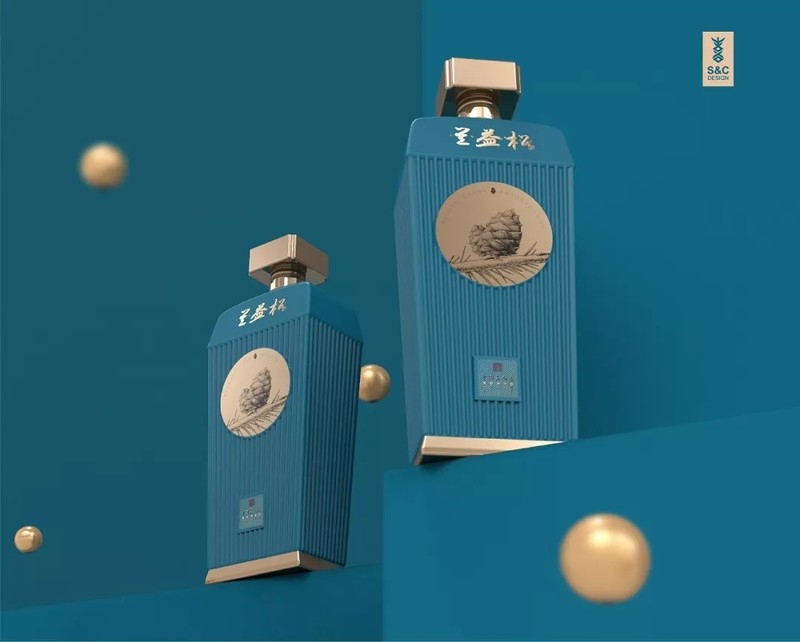 感受下精装白酒礼盒包装的美，创意酒瓶设计