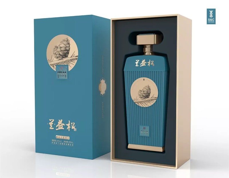 感受下精装白酒礼盒包装的美，创意酒瓶设计