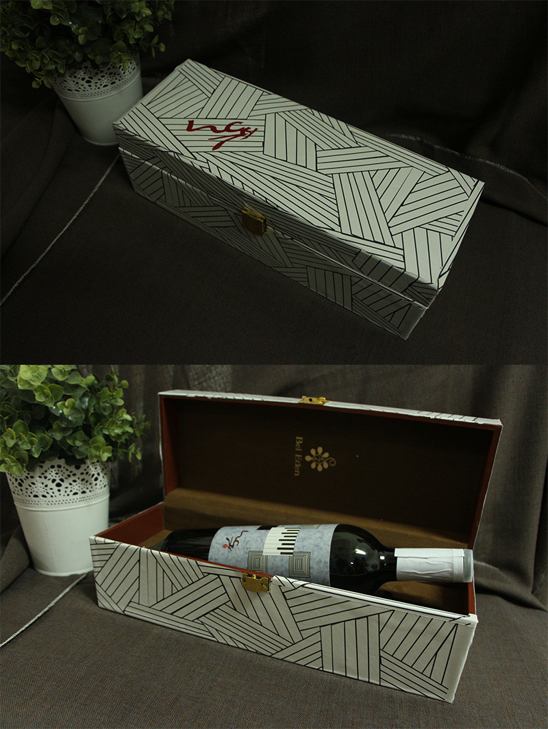 线条重组红酒礼盒设计