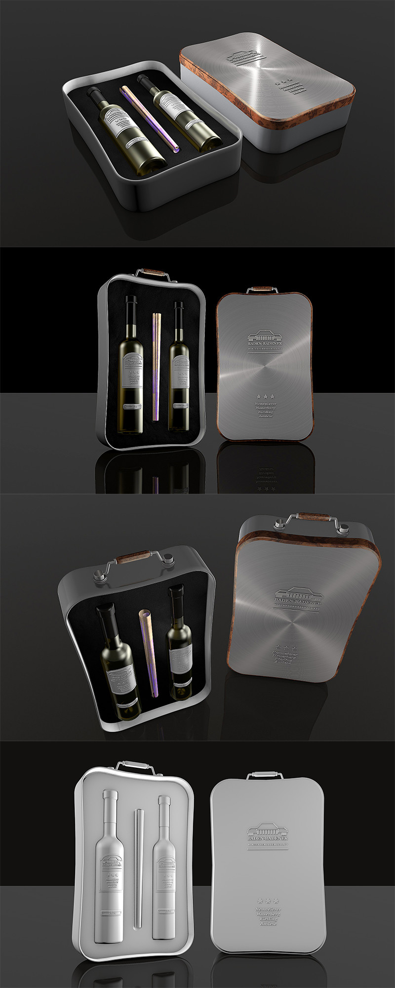 高档红葡萄酒铁盒包装设计与定制