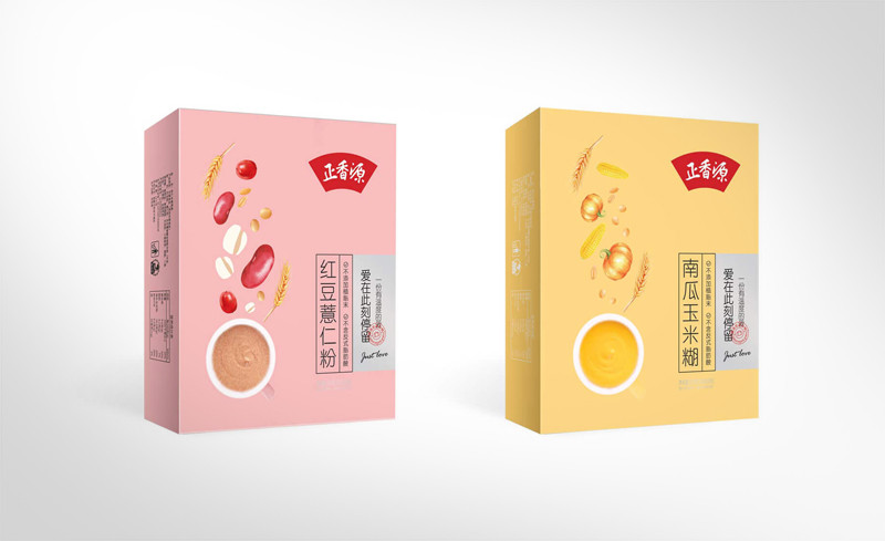 红豆薏仁粉/黑珍四宝粉食品时尚礼盒包装