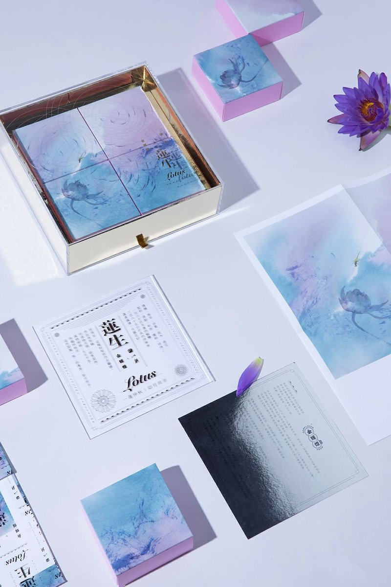 对「 莲 」的创作，高档月饼礼盒包装设计定制