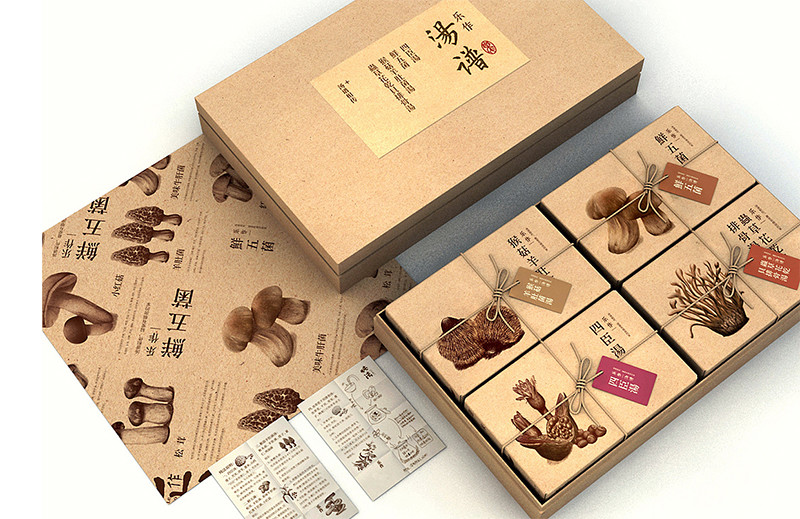 菌类产品礼盒包装设计定制|外包装盒报价