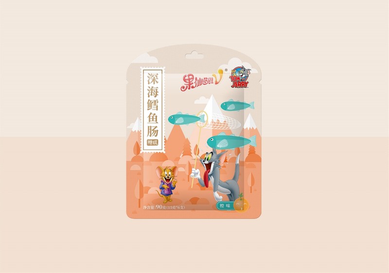 果仙多维鱼肠食品包装设计