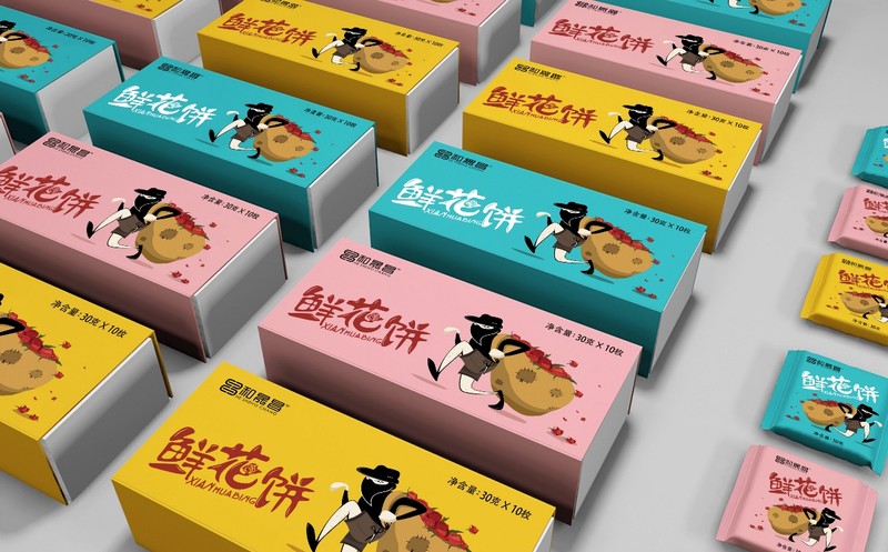 “采花大-盗”-云南特色鲜花饼系列包装设计