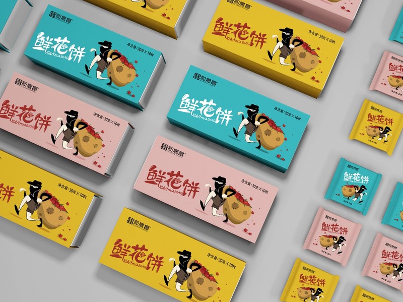 “采花大-盗”-云南特色鲜花饼系列包装设计