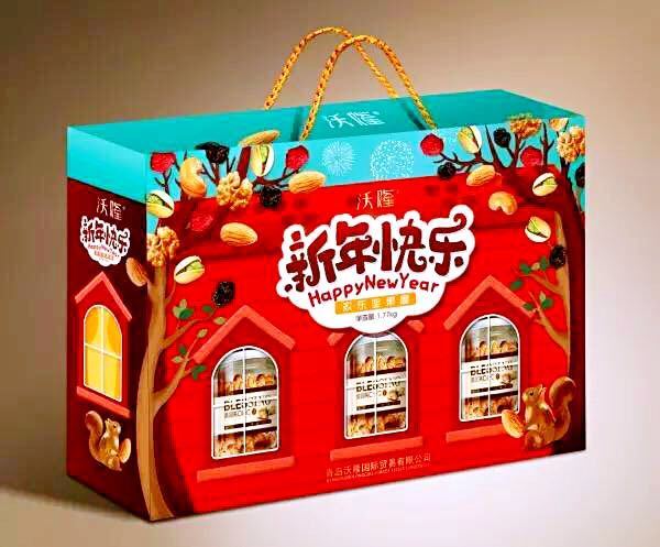 年货零食组合设计手提盒