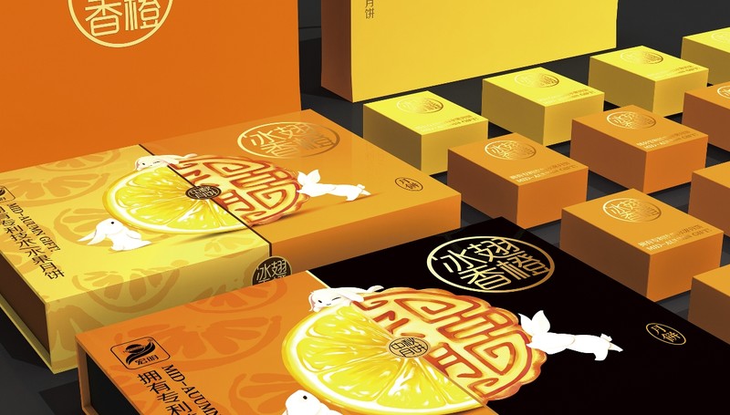 天唐出品丨 《冰翅香橙》月饼礼盒包装策划
