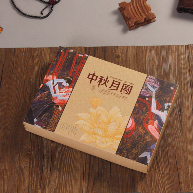 中秋月圆月饼礼盒设计定制