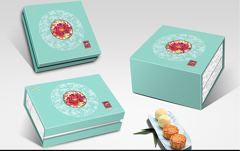 素雅月饼礼盒组合盒型设计