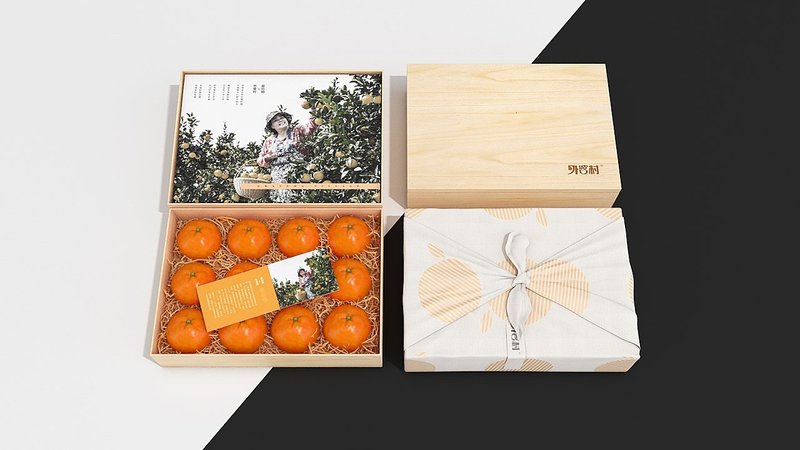 田园甜橘|橘子木质包装盒