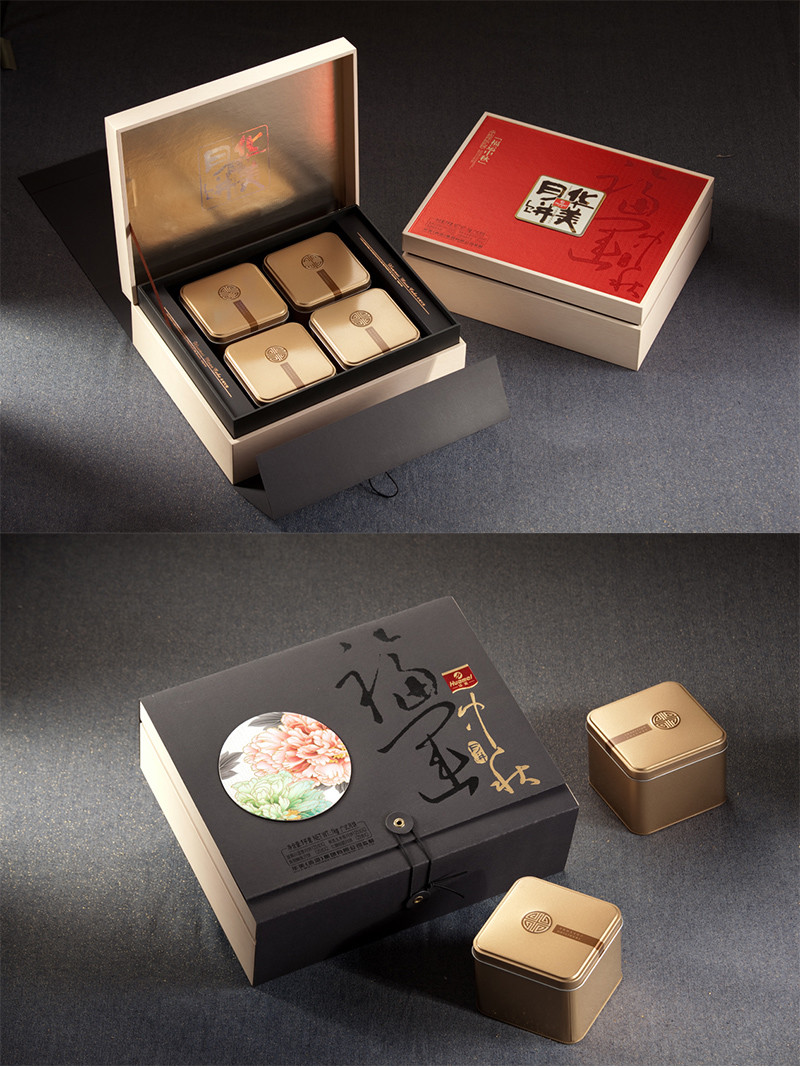 高档月饼礼盒木盒设计