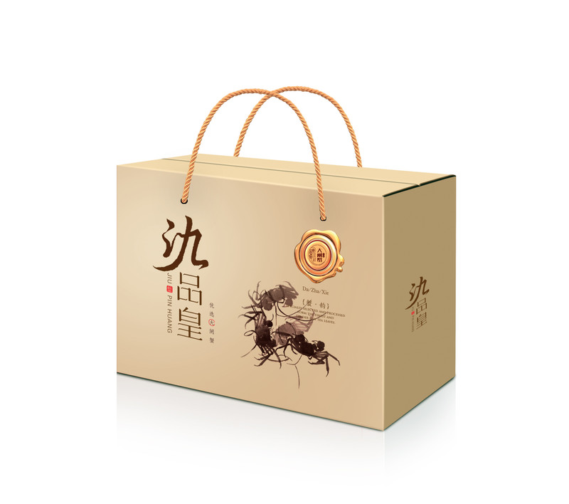螃蟹礼盒牛卡纸盒设计