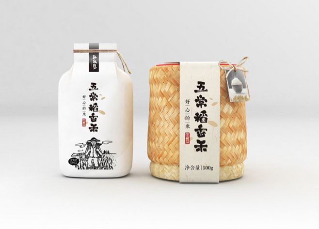 五常稻米香米包装设计