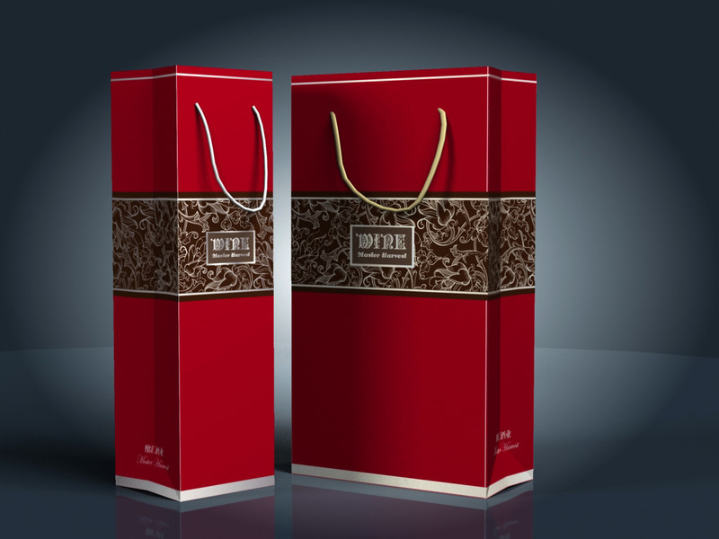 红酒礼盒包装袋设计